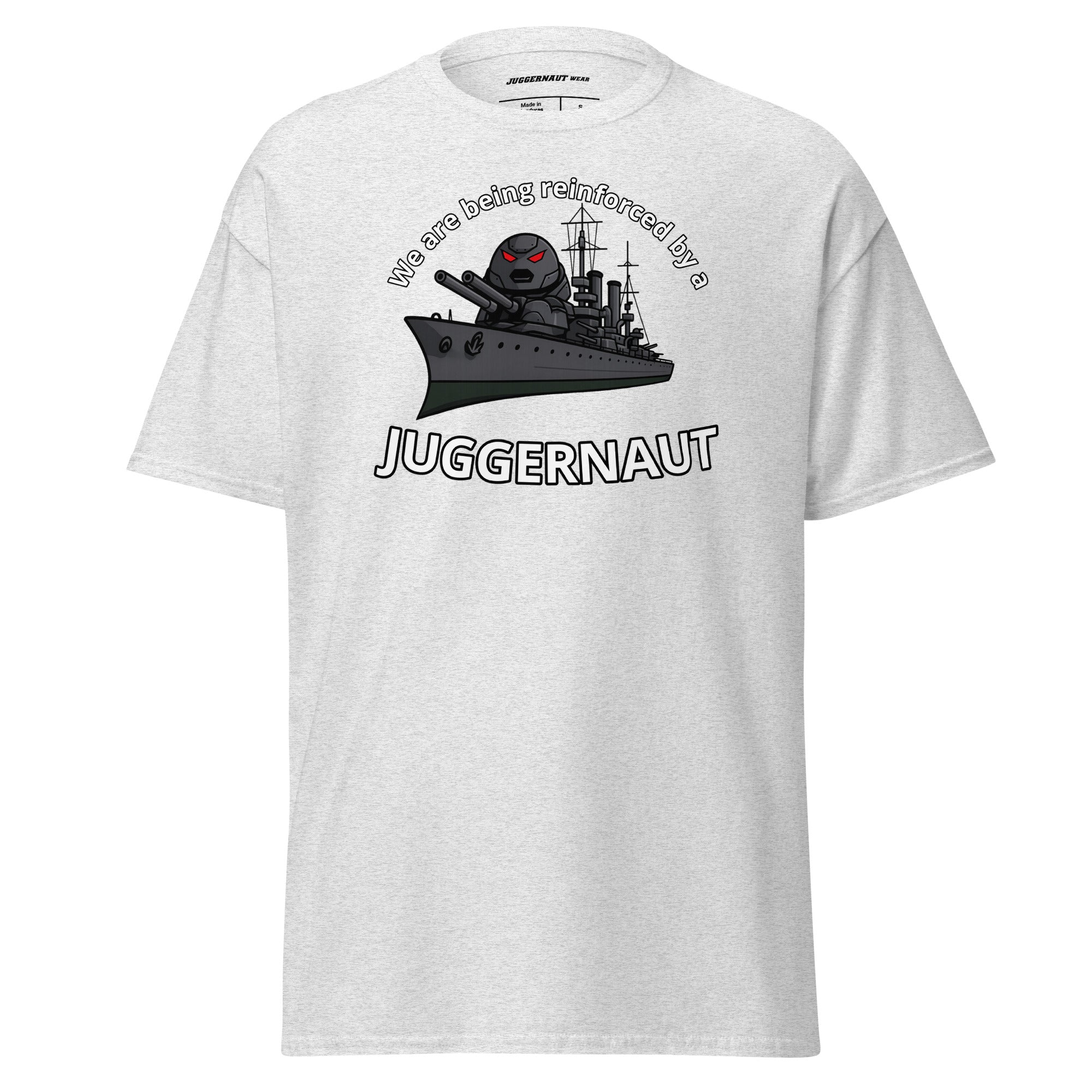 Reinforced by a Juggernaut classic tee