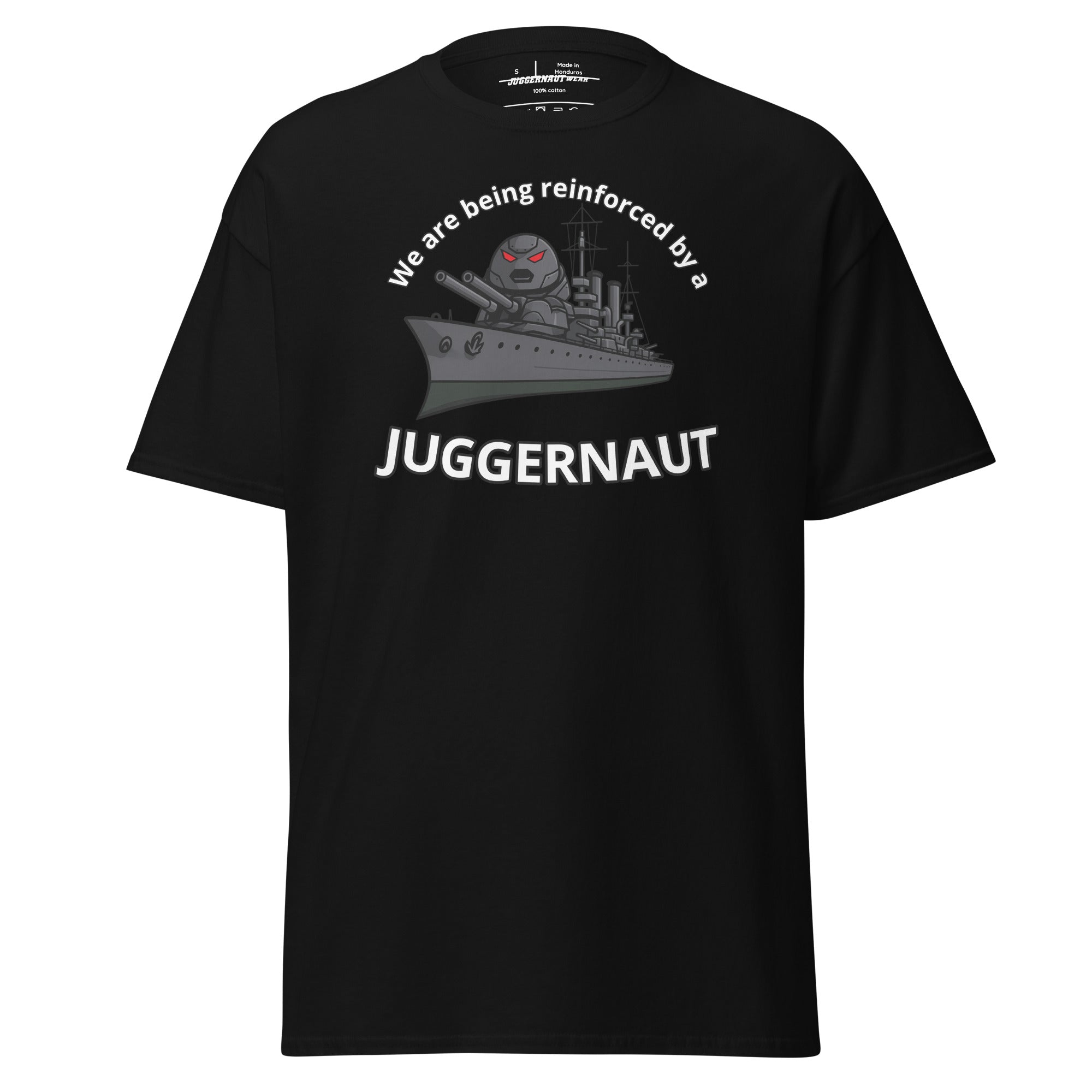 Reinforced by a Juggernaut classic tee