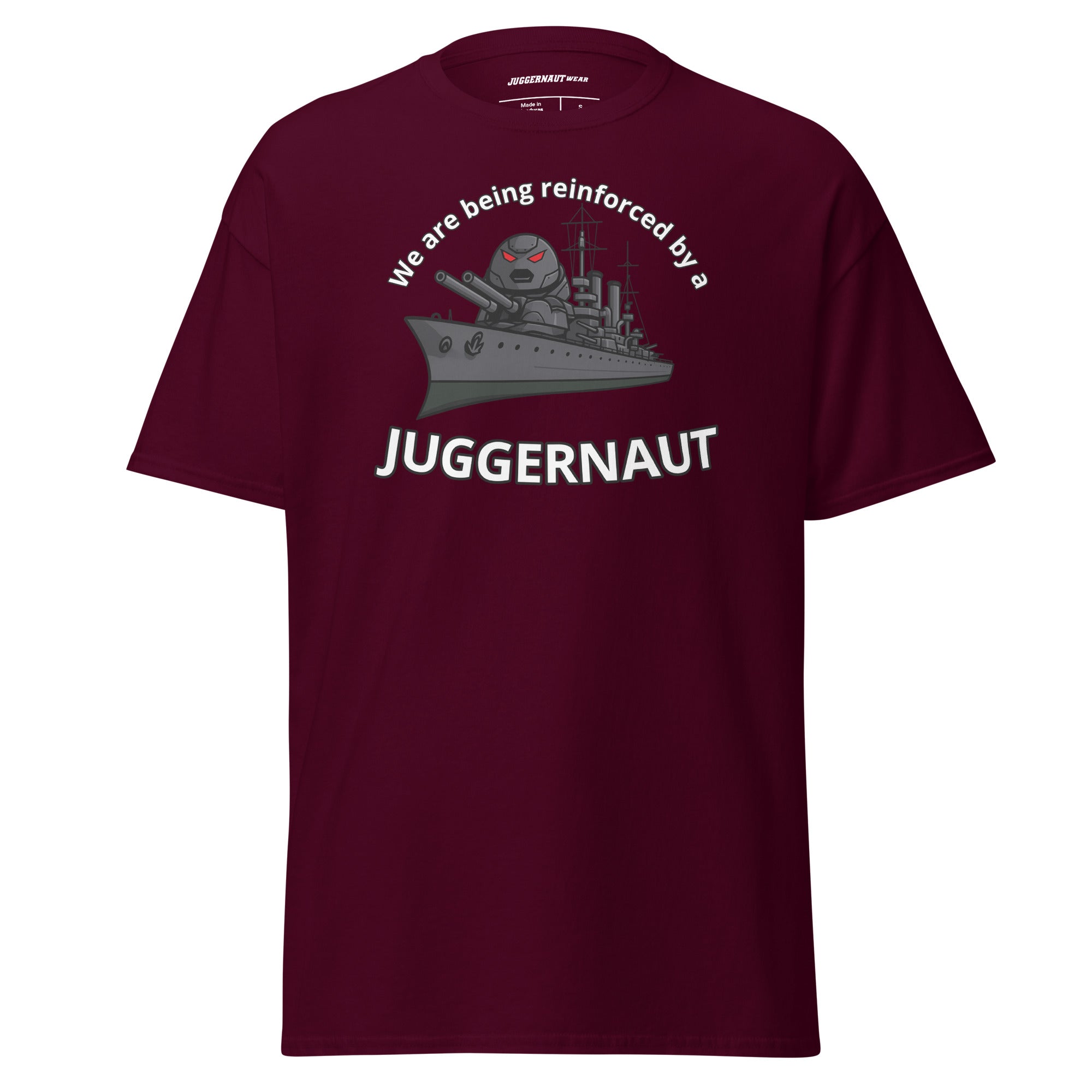 Reinforced by a Juggernaut classic tee