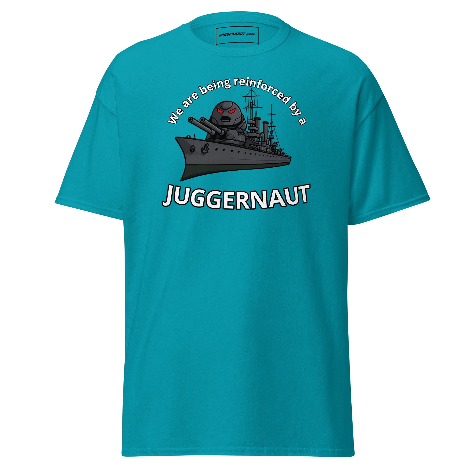 Reinforced by a Juggernaut classic tee