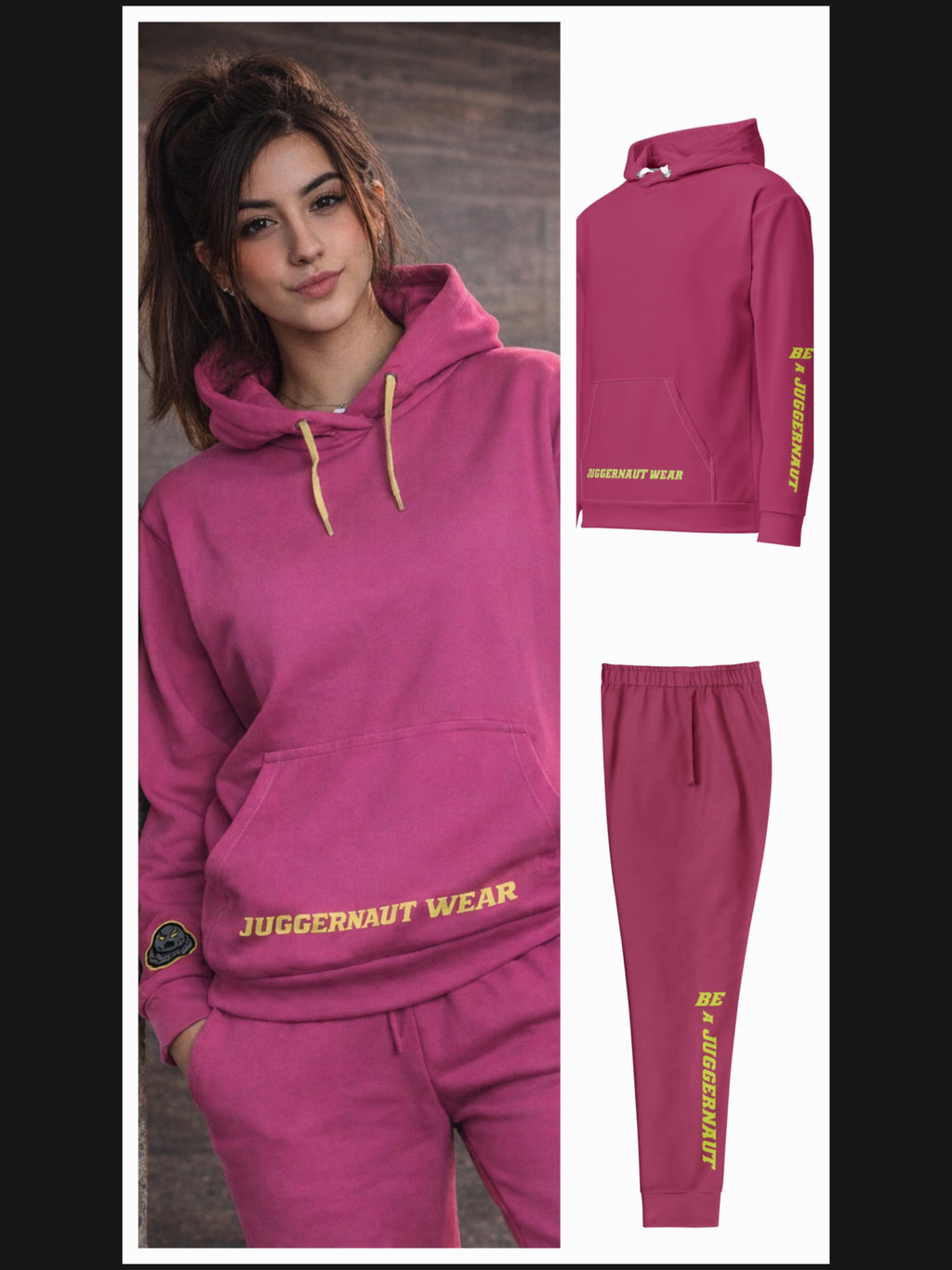 Lipstick cotton hoodie