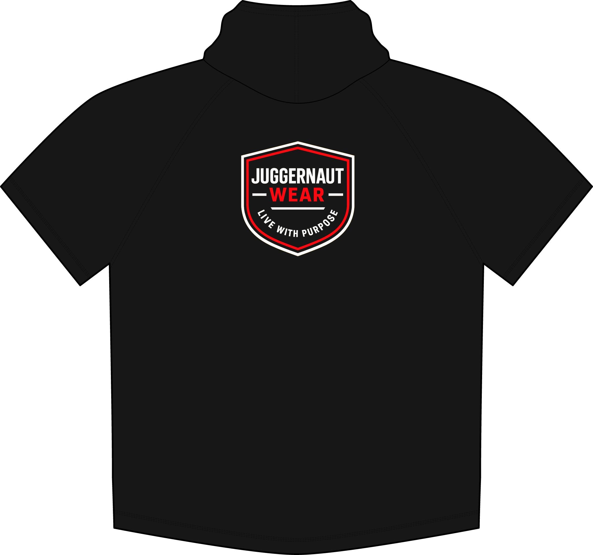 Juggernaut Wear Short Sleeve Hoodie — Athletic Tri-Blend Wicking Top