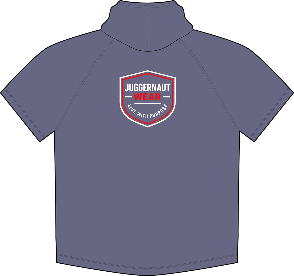 Juggernaut Wear Short Sleeve Hoodie — Athletic Tri-Blend Wicking Top