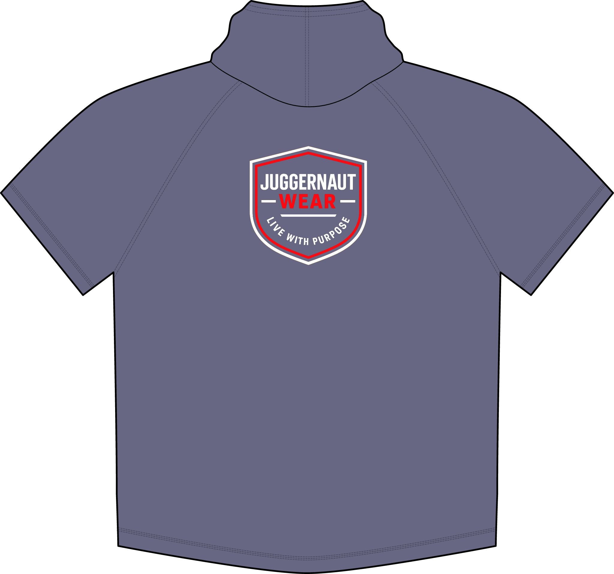 Juggernaut Wear Short Sleeve Hoodie — Athletic Tri-Blend Wicking Top