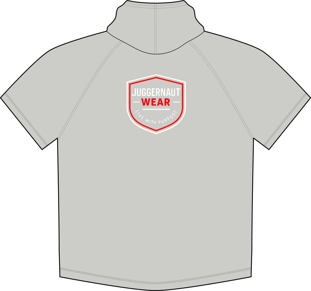 Juggernaut Wear Short Sleeve Hoodie — Athletic Tri-Blend Wicking Top