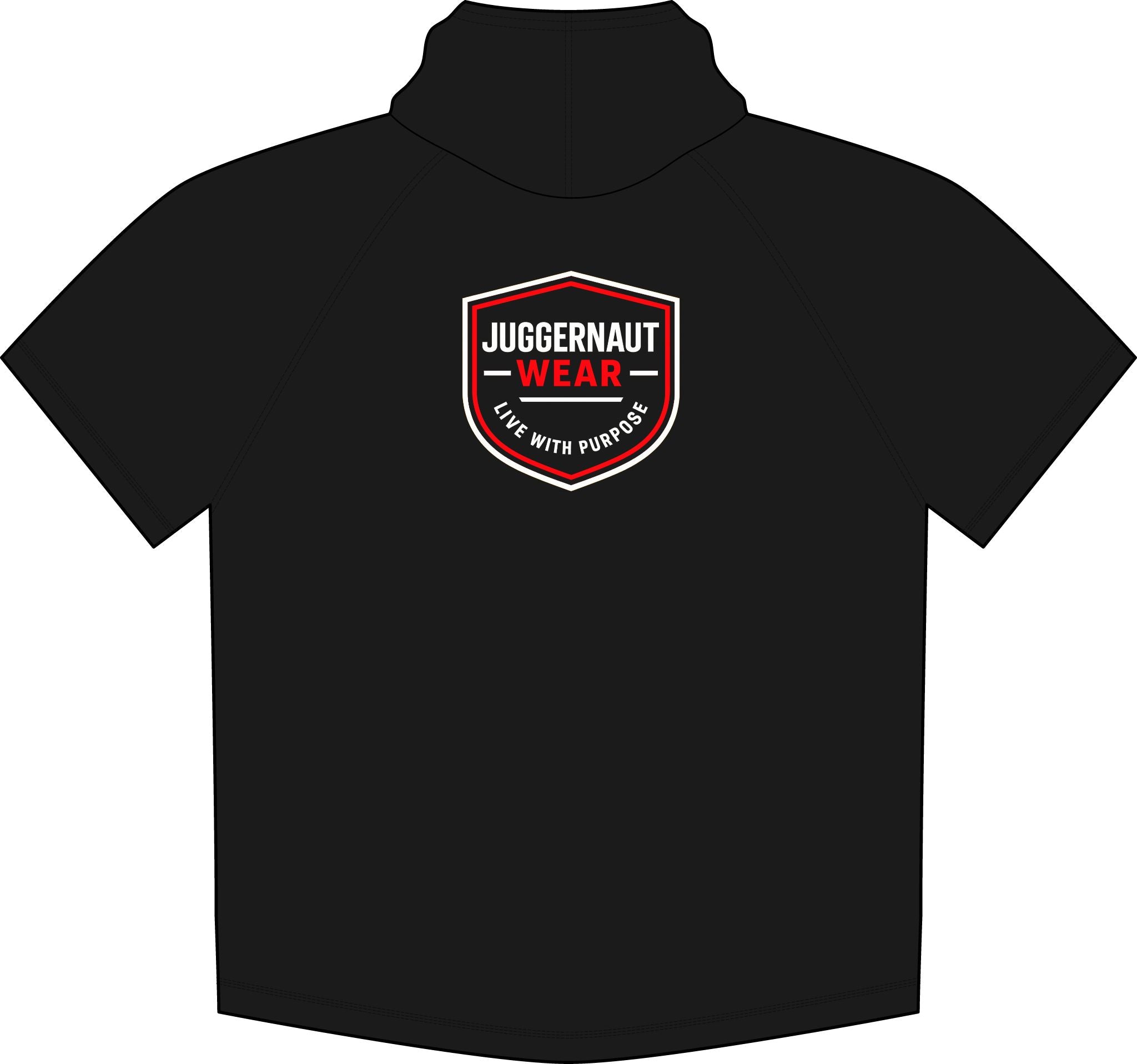 Juggernaut Wear Short Sleeve Hoodie — Athletic Tri-Blend Wicking Top