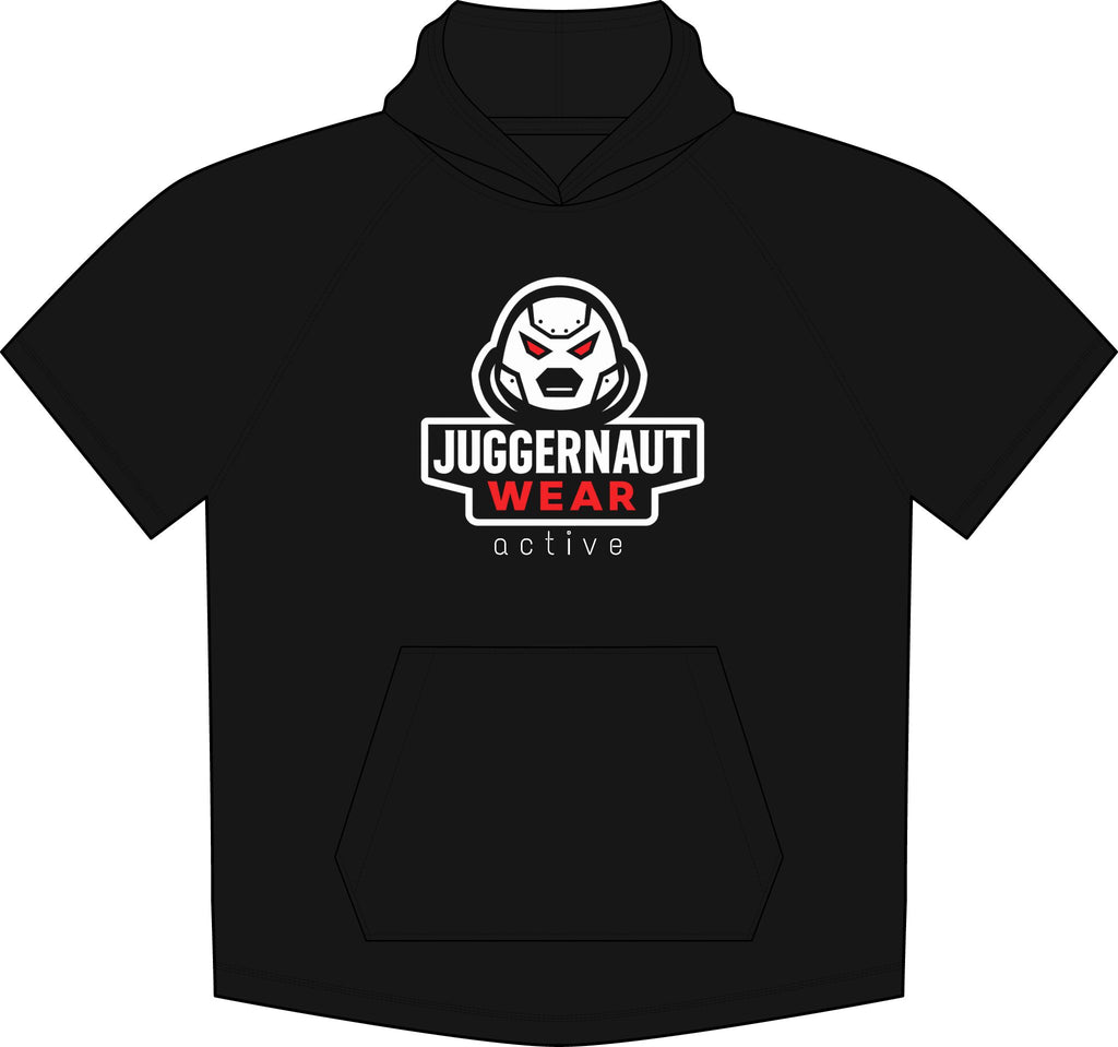 Juggernaut Wear Short Sleeve Hoodie — Athletic Tri-Blend Wicking Top
