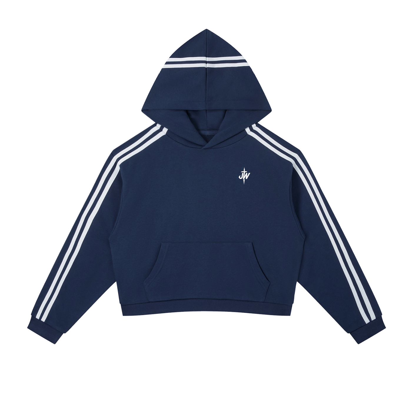 JW Stripe Cropped Hoodie