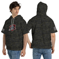 JW Black Camo Short-sleeve Hoodie