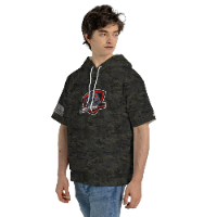 JW Black Camo Short-sleeve Hoodie