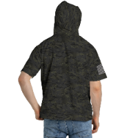 JW Black Camo Short-sleeve Hoodie