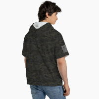 JW Black Camo Short-sleeve Hoodie