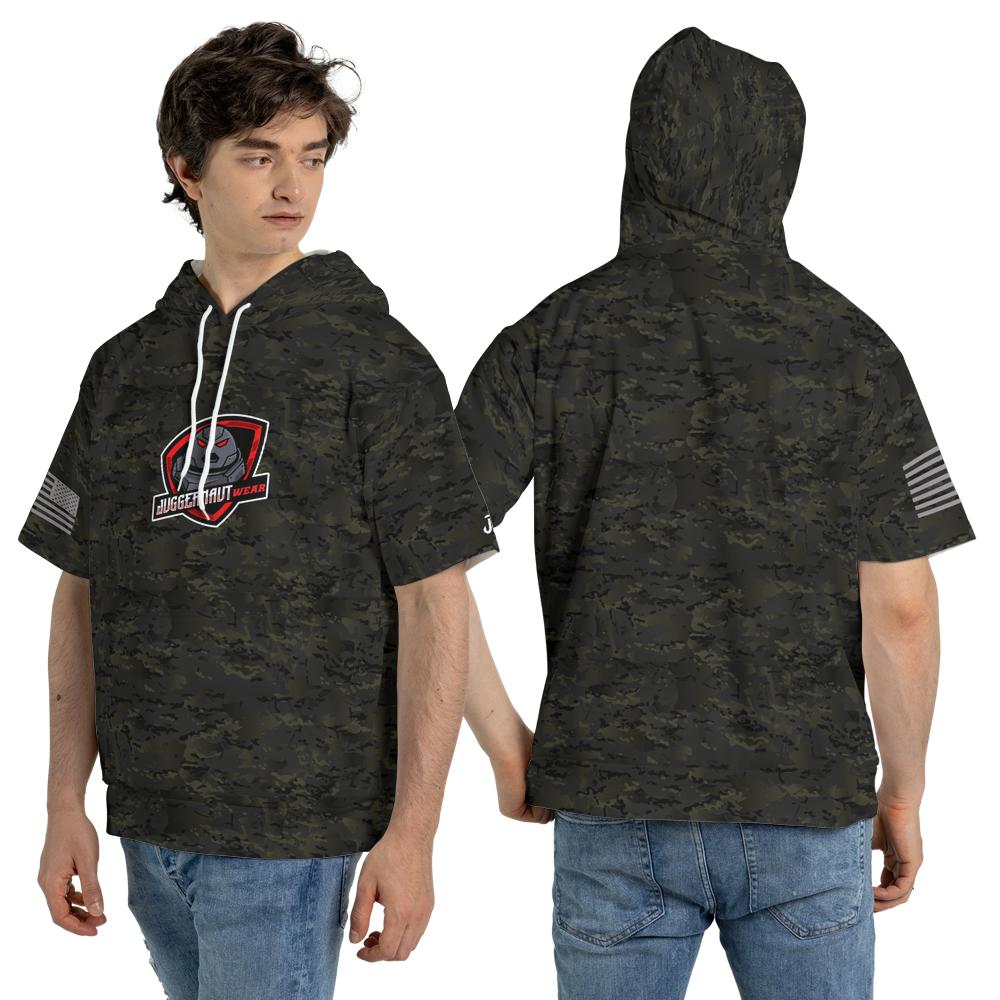 JW Black Camo Short-sleeve Hoodie