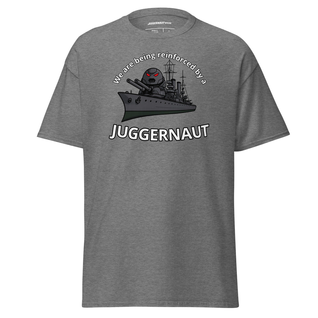 Reinforced by a Juggernaut classic tee